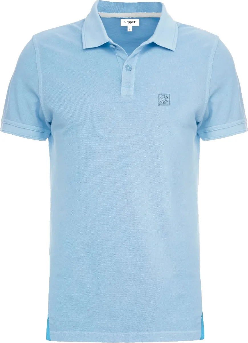 Markup abbigliamento uomo polo piquet celeste art.464
